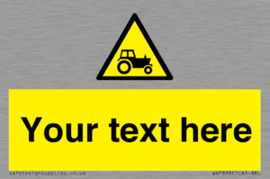 Custom warning farm machinery